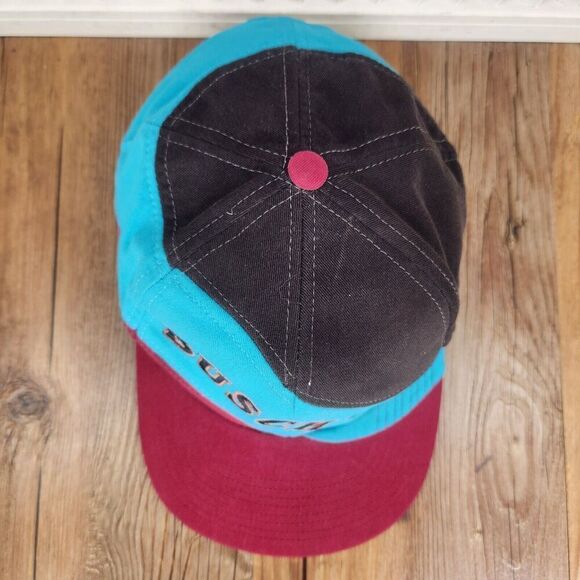 VTG Busch Gardens Sea World Snapback Hat Cap Color Block 90s Canvas Park Novelty - Picture 7 of 11